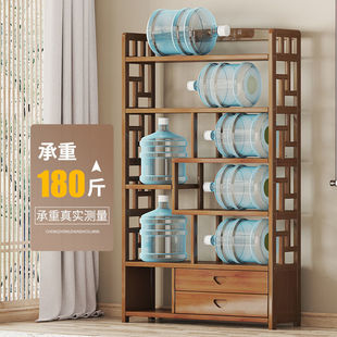 Antique-Style Shelf Storage Rack for Office and Home Use, Non-Solid Wood, New Chinese Style Antique Shelf Ornament Display Cabinet, Living Room Partition Cabinet