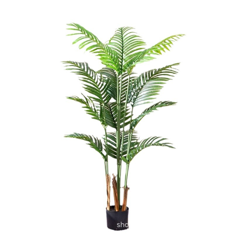 Venta al por mayor grande falso planta verde piso olla sala de estar decoración interior paisaje simulación planta verde cola suelta girasol