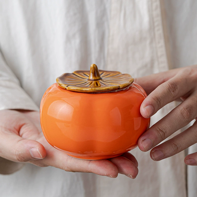 Креативные сувенирные подарки на свадьбу и весенний фестиваль, герметичные банки для чая, хурма, хурма Руйи, керамические ведебные банки для конфет