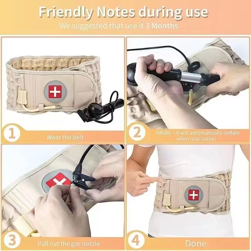 Cinturón de soporte de cintura inflable disco lumbar prominente cinturón de soporte de cintura inflable soporte de tracción lumbar cinturón de descompresión inflable