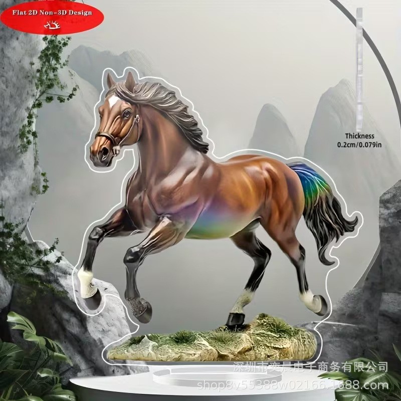 Colgante creativo transfronterizo nuevo caballo para el éxito acrílico decoración plana decoración de escritorio decoración para el hogar