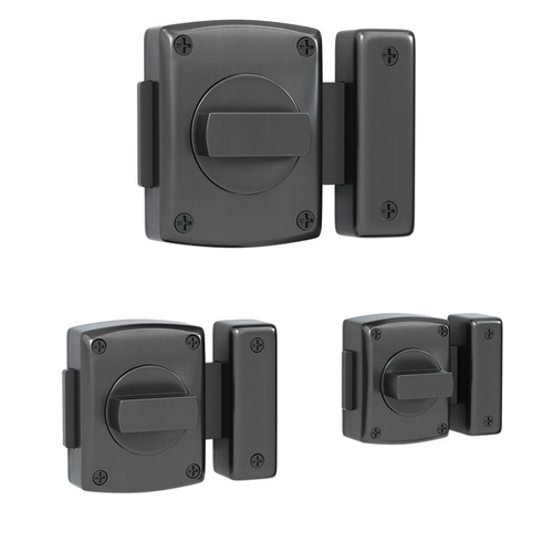 Zinc alloy latch punch-free anti-theft door household sliding door left and right rotating latch door bolt thickened anti-theft lock