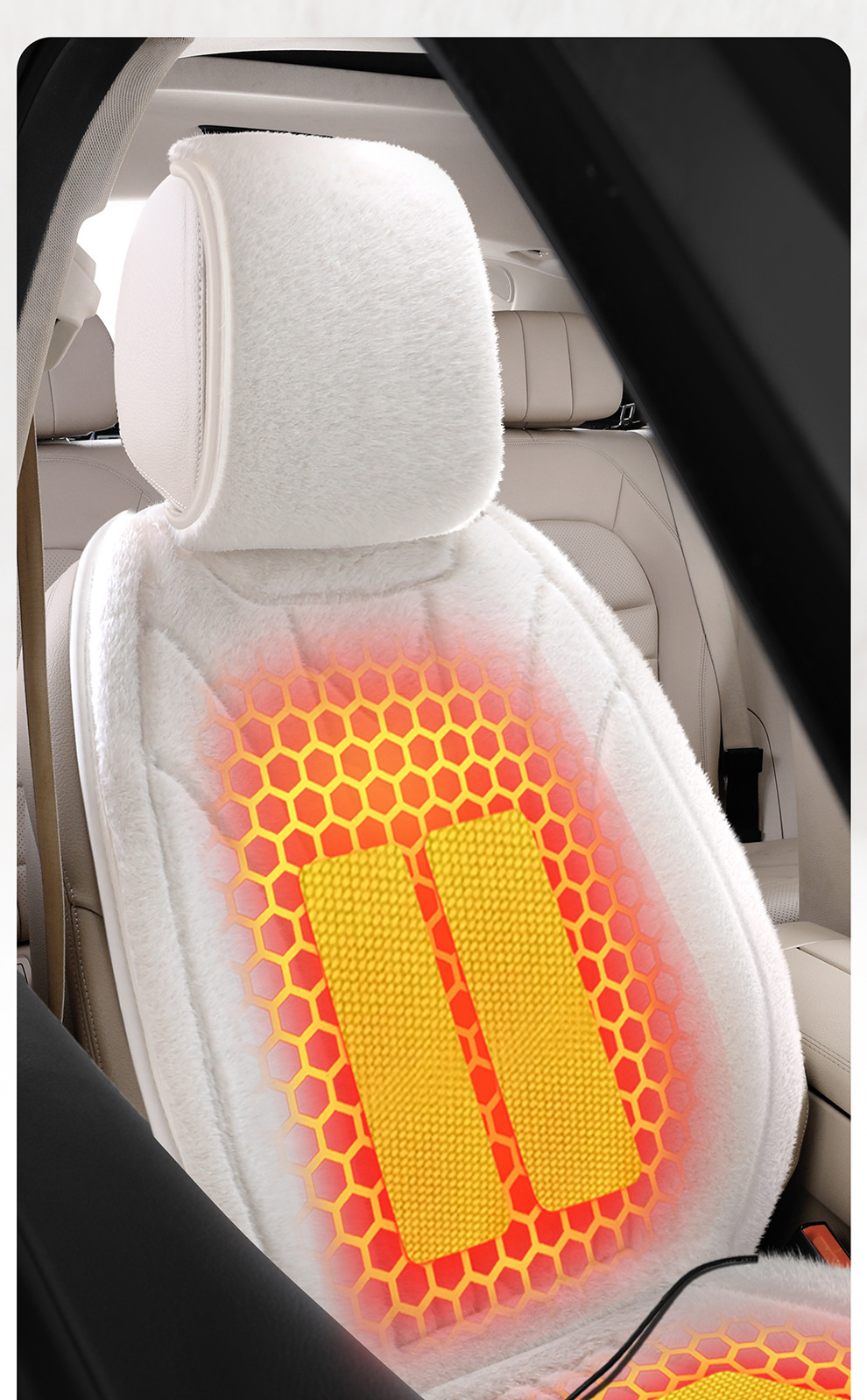 Cross-Border Graphene Automotive Supplies Multifunctional Heated Seat Cushion 12V Seat Pad Universal Car Heating Wholesale Factory