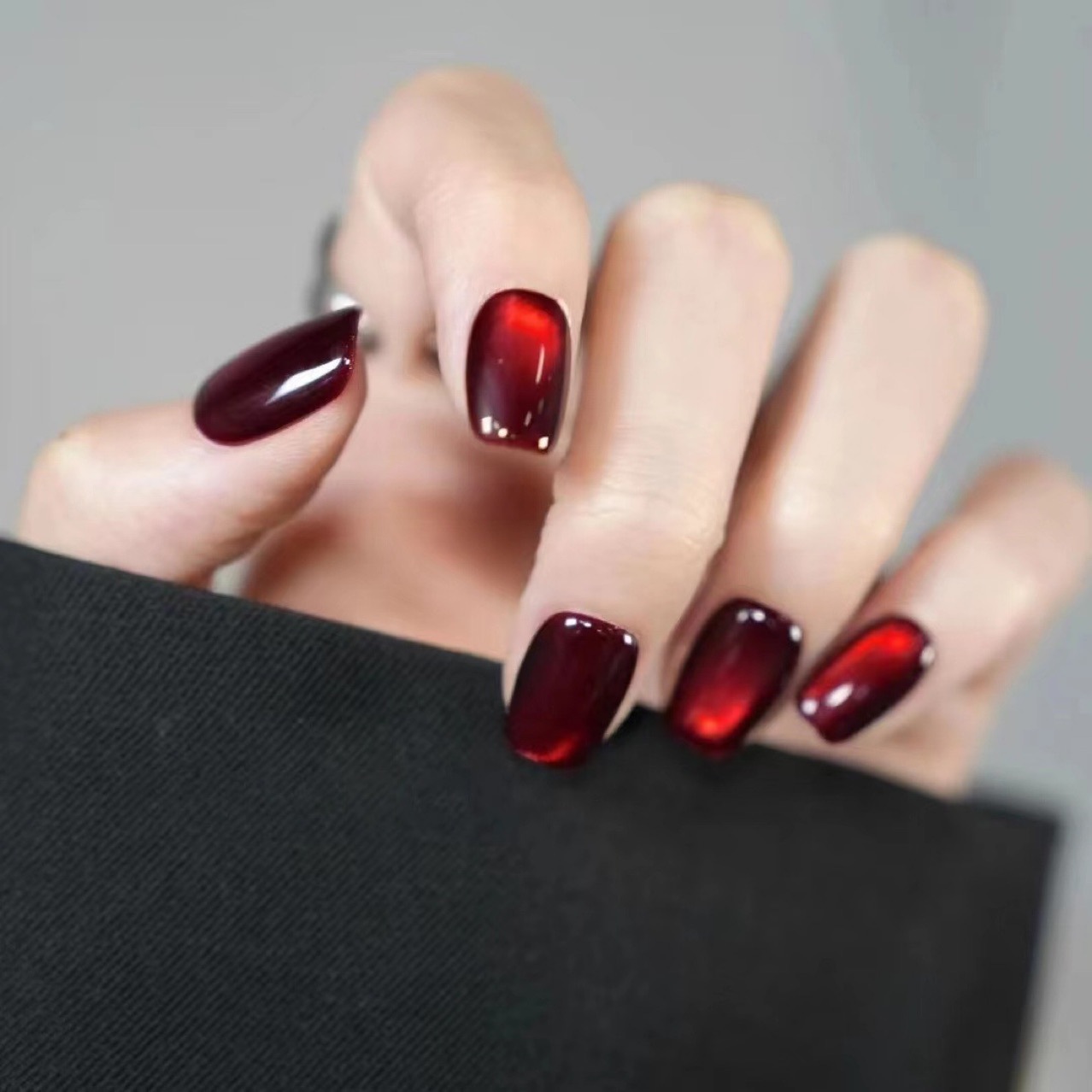 Use manicura otoño e invierno-desgaste corto parche de manicura
