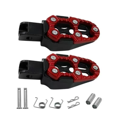 Cross-Border Supply of Motorcycle Modification Parts, Aluminum Alloy Footrests, Rear Footrests, Non-Slip Footrests, Universal Model for Men's Motorcycles (Motosiklet ləvazimatları və aksesuarları) - red
