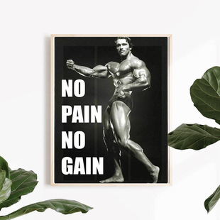 Amazon Independent Station AliExpress Explosions Fitness Handsome Canvas Painting