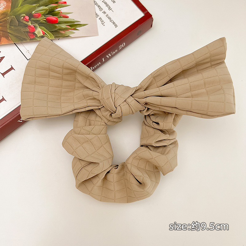 Lazo retro, lazo para el cabello de intestino grueso, cuerda para el cabello de alta elasticidad para mujer, cuerda para la cabeza simple y versátil, tocado de goma de temperamento