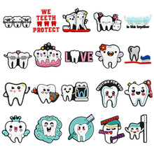 保护牙齿系列diy配饰胸针发饰手机壳饰品配件PVC软胶卡通平面贴片