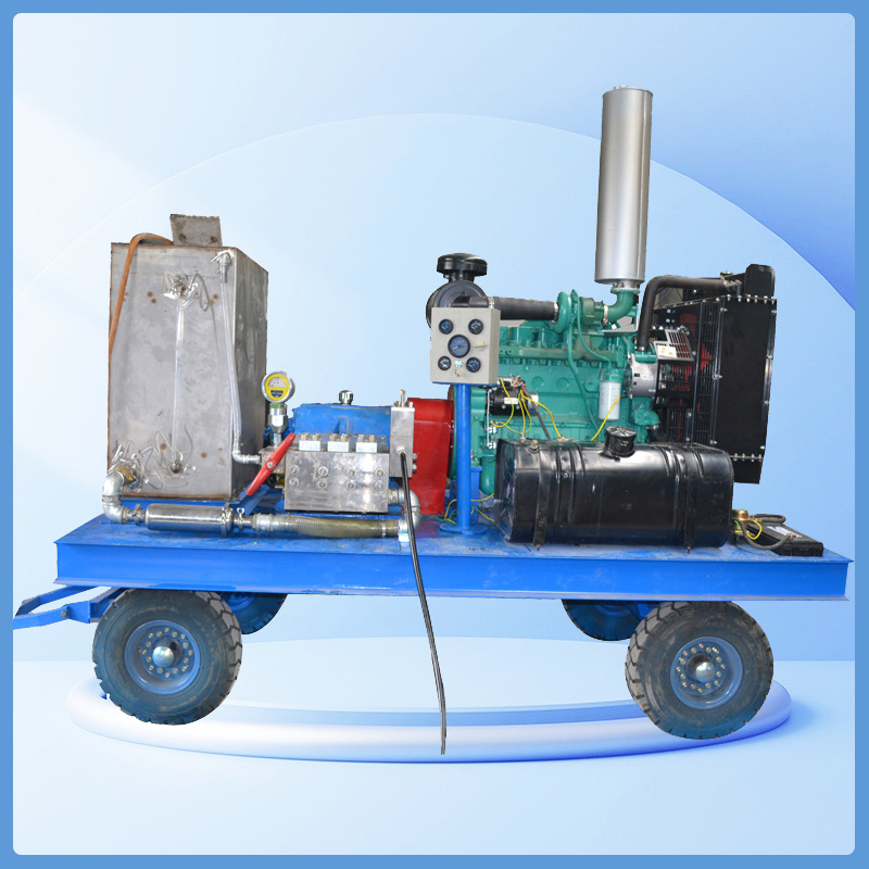 1000bar大型工业用清洗机化工厂钢厂水垢电驱动移动式高压清洗机