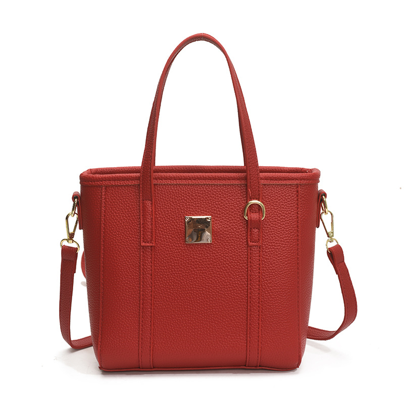 Bolso Tote de moda coreana 2025 verano nuevo estilo bolso de hombro con patrón de lichi bolso de mensajero casual mujer