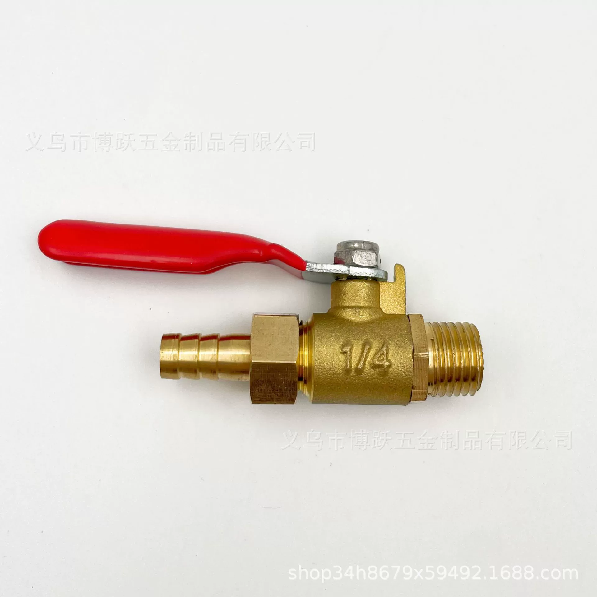 1/4 латунного малого шарового клапана Толстый пневматический подвижный медный шаровой клапан Наружная дентальная трубка 2 минуты медного клапана