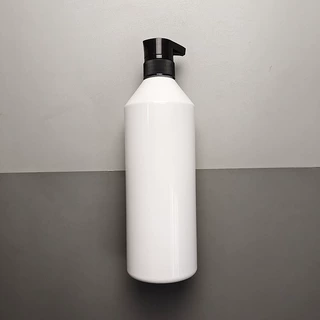 定制1000ml洗发水沐浴露瓶子1L白色圆形瓶子pet塑料制品厂广州