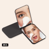 Portable folding makeup mirror square belt lamp small mirror folding mirror double -sided double -sided amplification LED makeup mirror