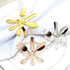 酒店餐桌西式刀叉勺餐巾扣餐巾环餐巾圈口布环厂家批发