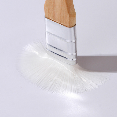Amazon children's paintbrush 6 white nylon hair short pole paintbrush set log watercolor gouache acrylic