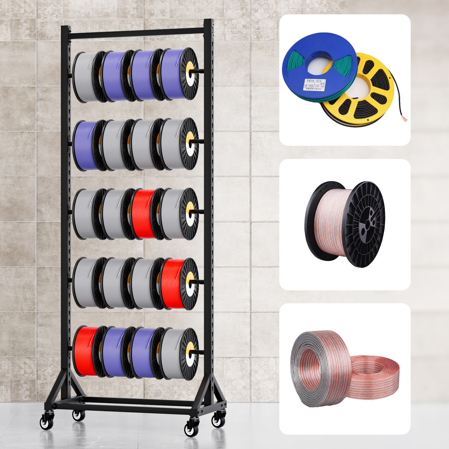 汽车摩托车货车音响车灯线路线束喇叭线陈列架汽车改装低压线展架