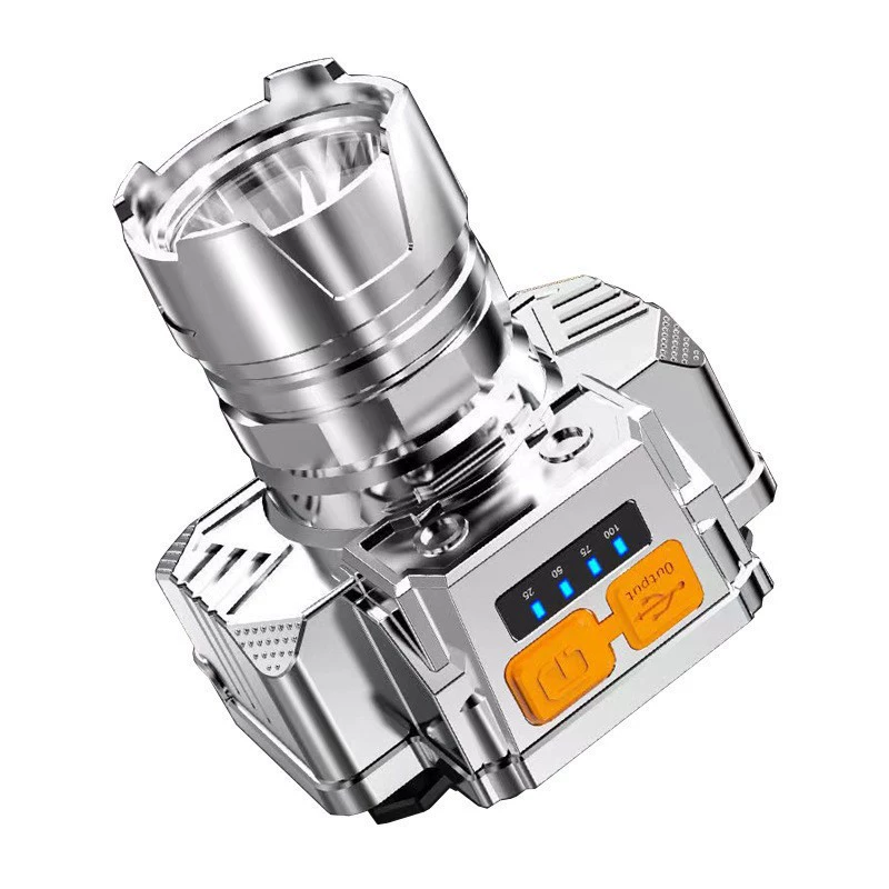 Осветительный свет светодиодный фонарик для ночной рыбалки дальнего излучения зарядные фары для наружного кемпинга освещения шахтерный свет литиевая батарея фонарик