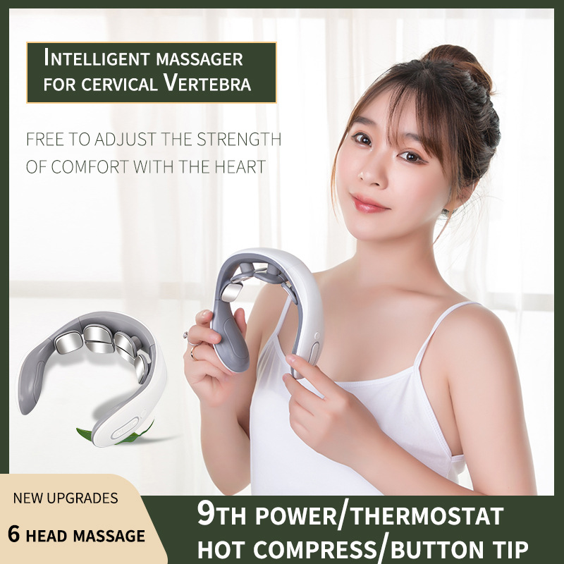 Cross-border exclusive cervical massage device, neck massage instrument, neck heating device, breathing light, vibration heating pad cervical instrument