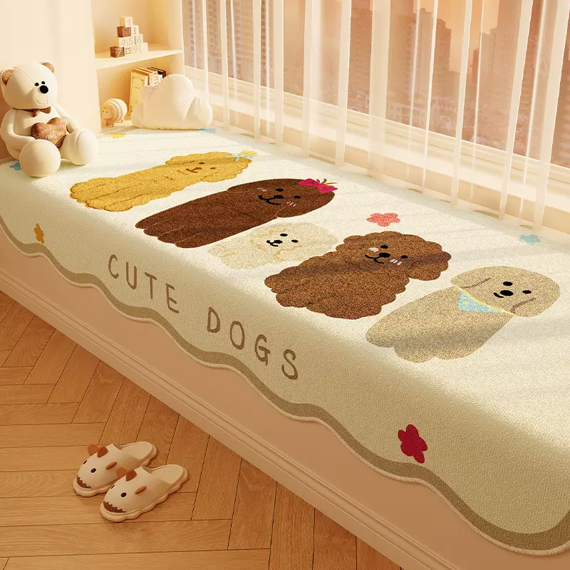 四季通用新款飘窗垫可垂边窗台垫儿童房卧室床边毯榻榻米坐垫地毯