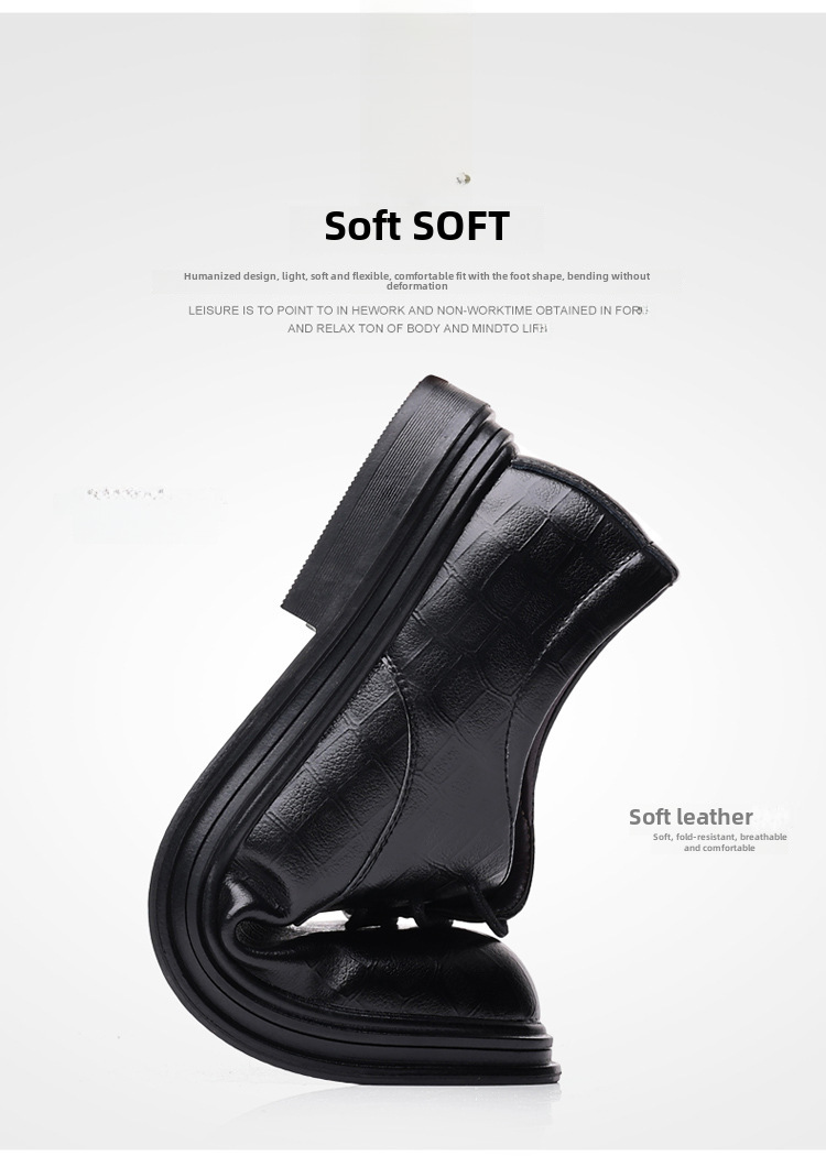 Leather Shoes Men's Business Dress Casual Trendy Shoes Spring British Groom Korean Cross-border Soft-soled Wedding Shoes Breathable_vogvips.com