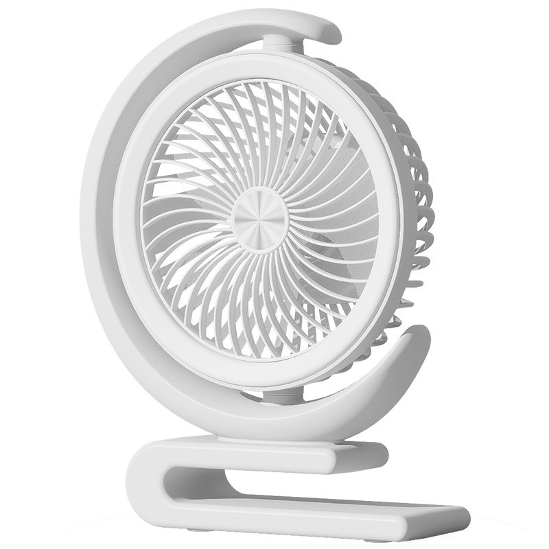 デスクトップテーブルランプファンムーンクロスボーダーホットスタイルキャンプライトファンクリップUSB充電補助光小型ファン|undefined