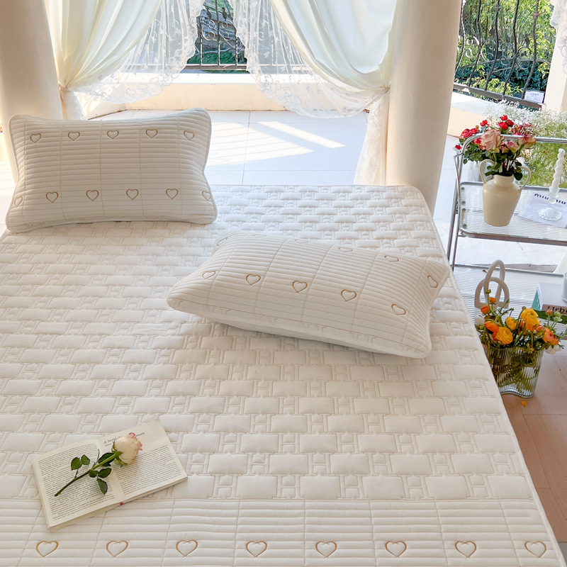 2024 nueva cubierta de cama a prueba de polvo, cubierta protectora de colchón acolchado con todo incluido, cama acolchada teñida con hilo de algodón universal de cuatro estaciones