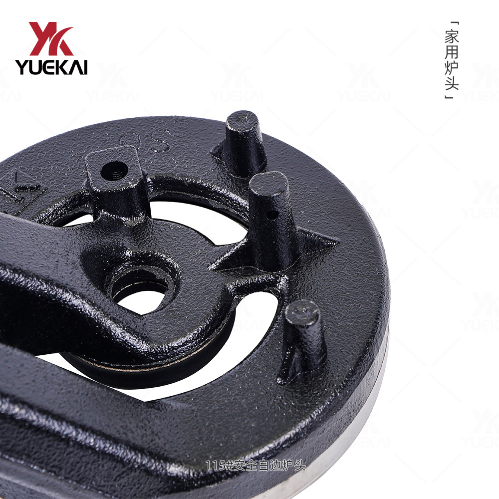 YueKai115# blanco cubierta de fuego cabeza de horno de hierro fundido integrado para el hogar accesorios de cocina de gas de escritorio electroforesis de hierro fundido