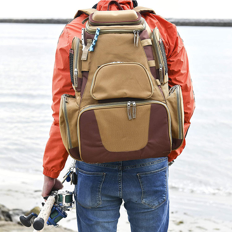 Liquidación especial de artículos de pesca impermeables de gran capacidad, bolsa de pesca para río, caja de pesca, mochila para equipo de pesca.