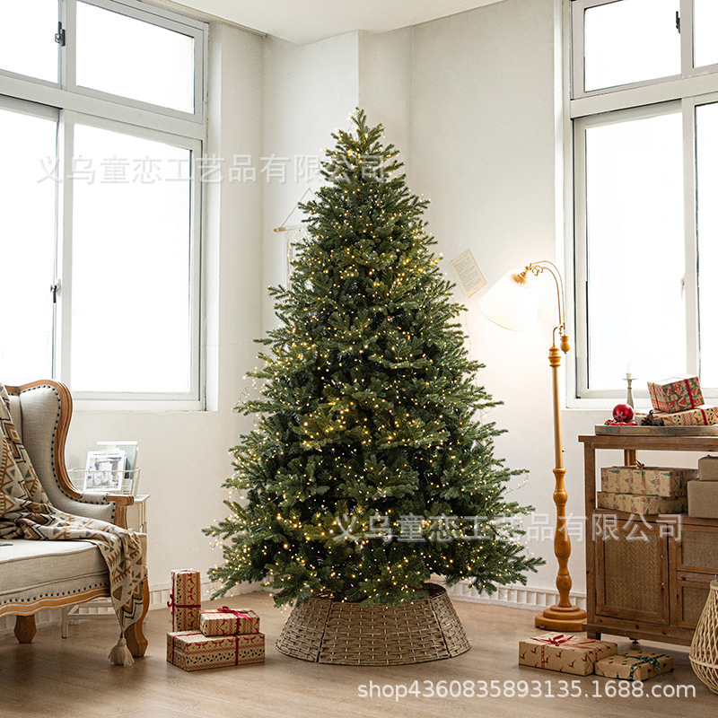ミックスリーフ高級暗号化発光クリスマスツリーセット 7 フォークツリーホームリビングルームの装飾品大型床置き装飾品|undefined