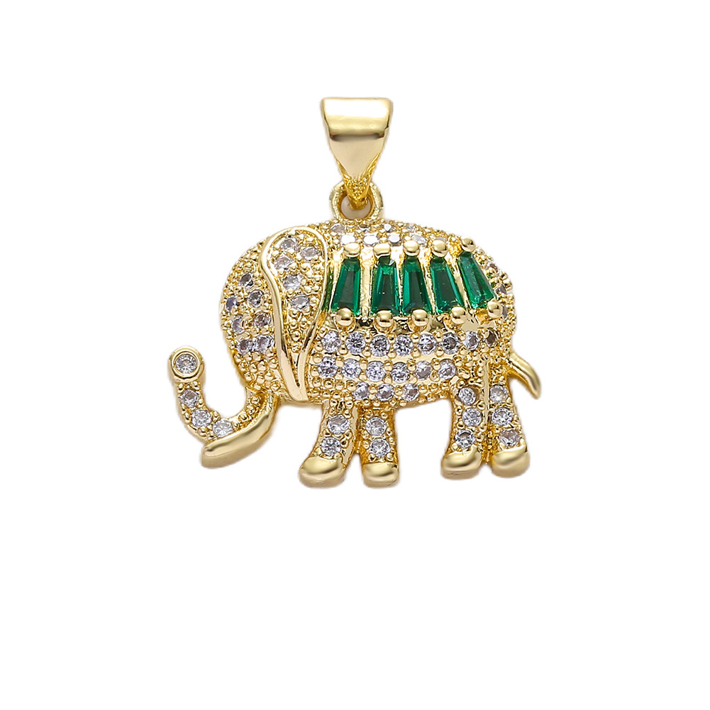 3g Weight Pendant Jewelry Making Type DIY Jewelry Accessories Classification 1 Piece Quantity Copper Material Elephant Pattern All Seasons Season Enamel, Plating Design Classic Style Style 1 Piece Copper Elephant Pendant DIY Jewelry Accessories 5