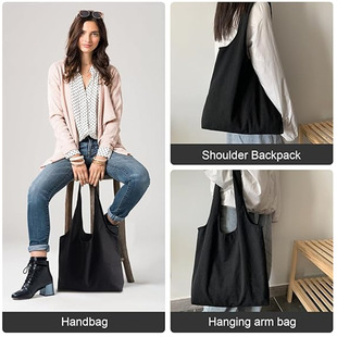 Black vest bag cross-border e-commerce storage bag cosmetic bag beach bag cotton bag portable handbag