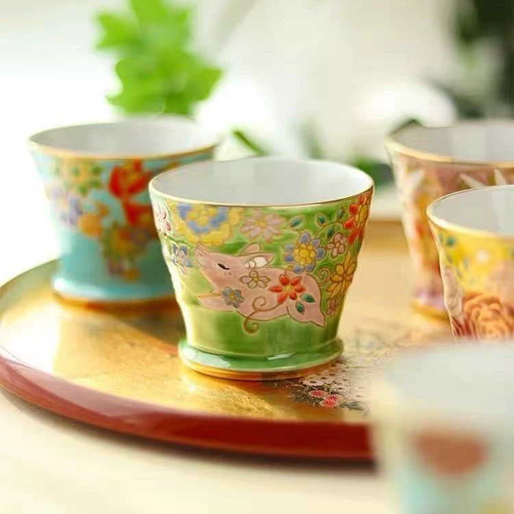 Японская классическая керамическая чайная чашка, подарочная коробка, ручная роспись, подарок на день рождения