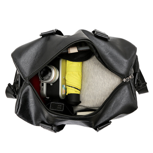 New fashionable travel bag with logo printing, large capacity sports bag, water-resistant, hand-held fitness bag, trendy yoga bag