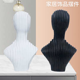 厂家家居客厅头像摆件树脂工艺品人物桌面装饰品美术素描教具模型