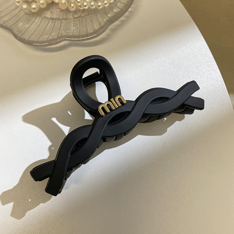 Negro serie grande clip de pelo min esmerilado tiburón clip pelo Volumen de alto grado sentido trasero cabeza horquilla accesorios para el cabello