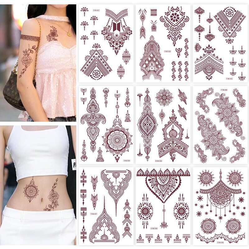 Specially Designed for 2026 Brown Lace Tattoo Stickers Hennatattoosticker Temporary Tattoo Stickers Finger Tattoos Specially Designed for 2026 Brown Lace Tattoo Stickers Hennatattoosticker Temporary Tattoo Stickers Finger Tattoos