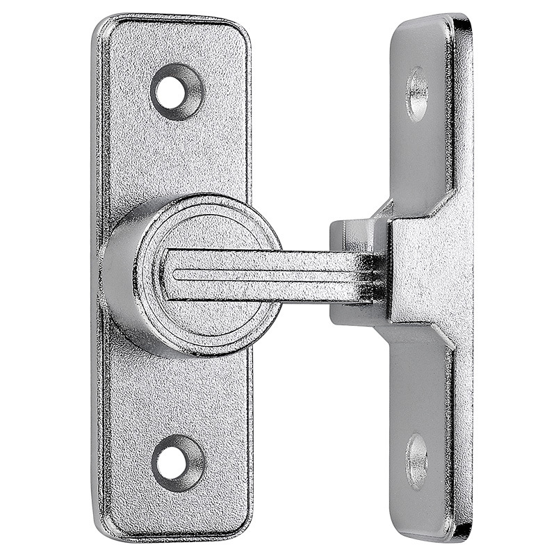 Hole-free push-pull door lock, 90-degree sliding door bolt, barn door latch, cabinet door catch, toilet and bathroom door latch