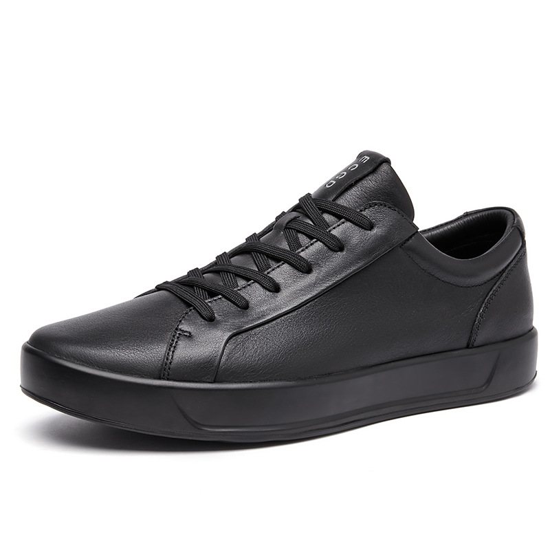 MAASINDA lujo ligero de cuero de vaca de cabeza zapatos blancos de hombre suave transpirables zapatos de skate casuales de cuero genuino versátiles de moda de suela gruesa