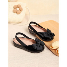 H 53390 Bow girls flat slip on shoes ������Ůͯƽ��һ�ŵ�Ь