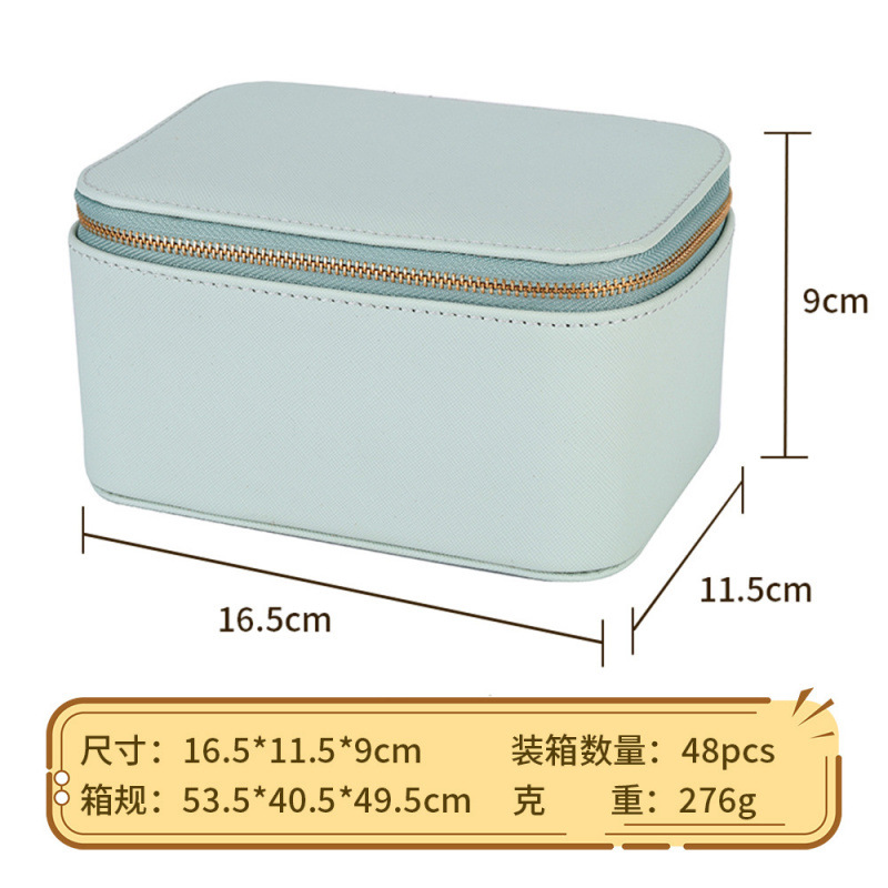 Joyero de estilo explosivo transfronterizo de Amazon, viaje conveniente, 8 piezas de bolsa de subembalaje, caja de almacenamiento de joyería, pendientes, caja de joyería