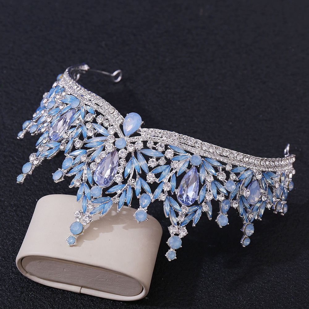 新娘水晶项链皇冠三件套