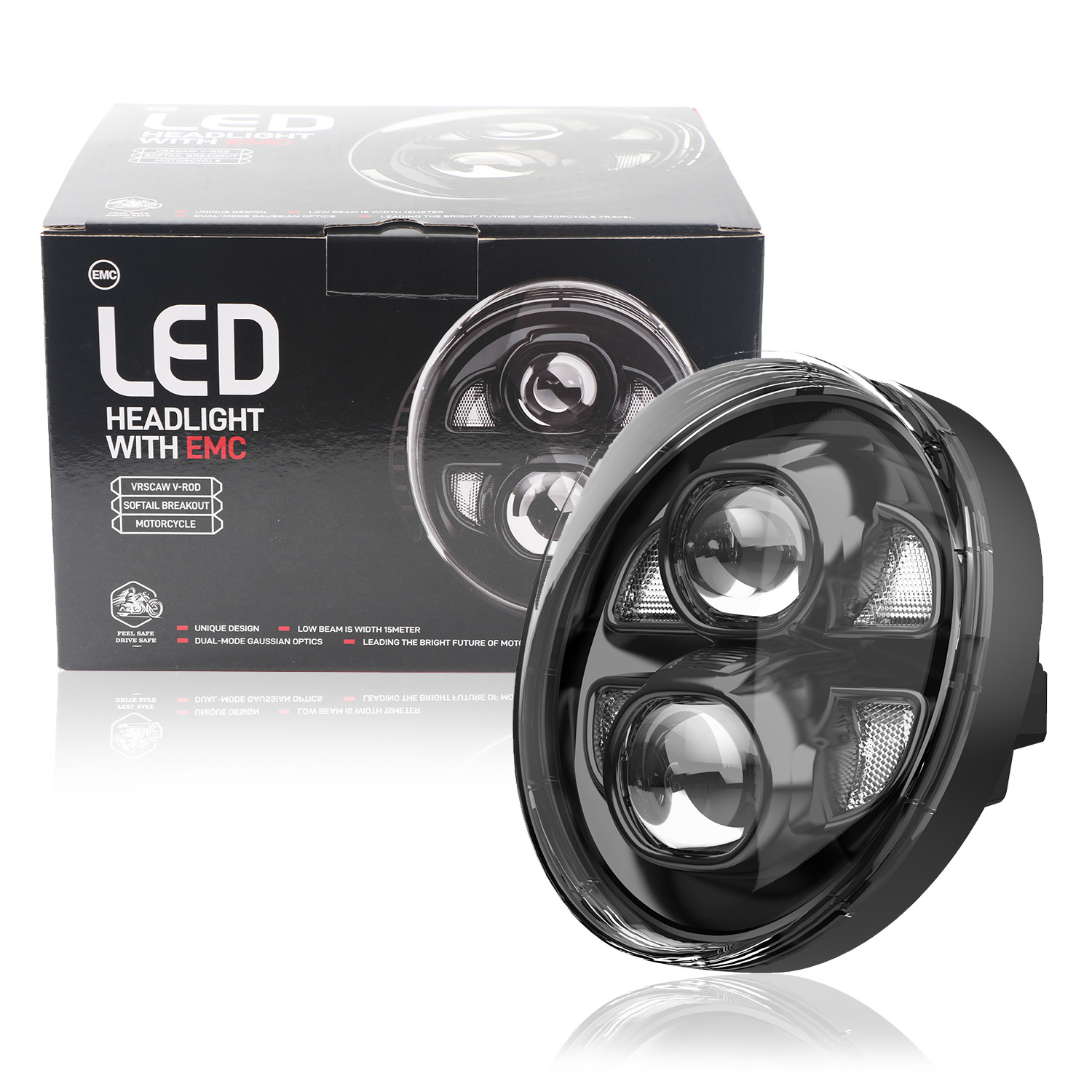 Suitable for Harley Breakout Breaker Front Headlight Retro Motorcycle Modified Led Headlight 2018-2022 Models