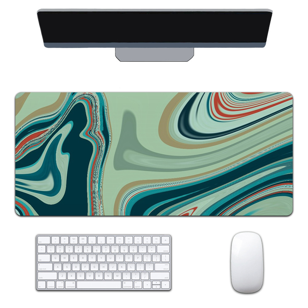 Mapa de calor transfronterizo extra-grande juego engrosado Oficina abstracto viento fluido colorido expansión corrugado mouse pad patrón personalizable