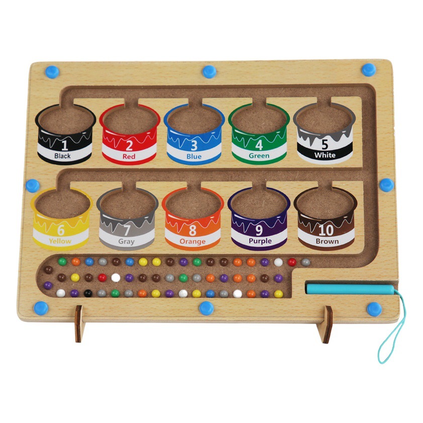Laberinto Digital de juguete perlas formación concentración magnética pluma bola color Clasificación los niños pensamiento rompecabezas