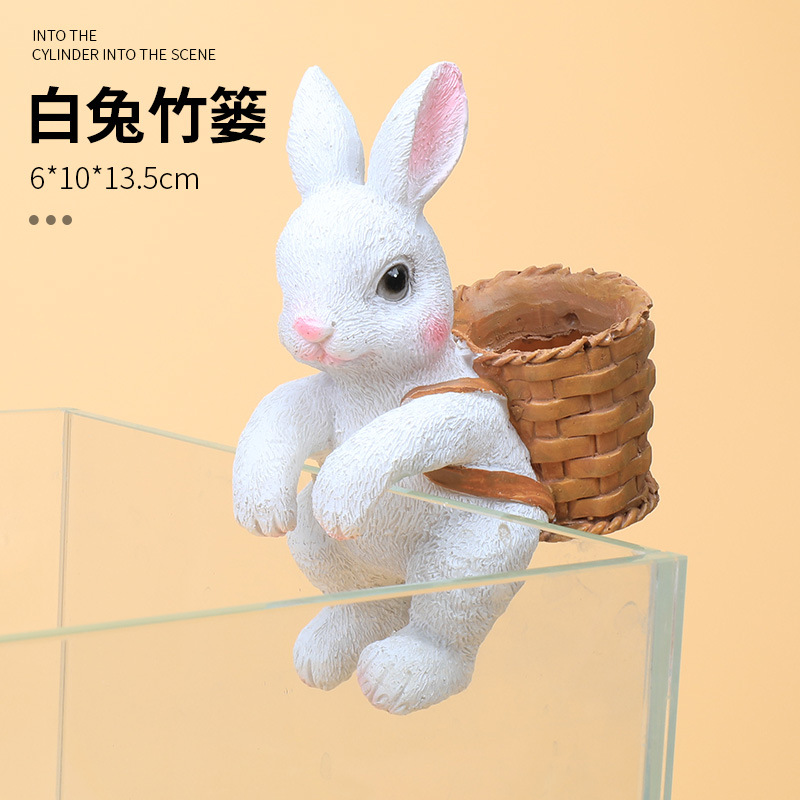 Macetas de jardín, peceras, mochilas, decoraciones de conejos y koalas, mochilas creativas con forma de pecera, adornos para perros, macetas verdes.