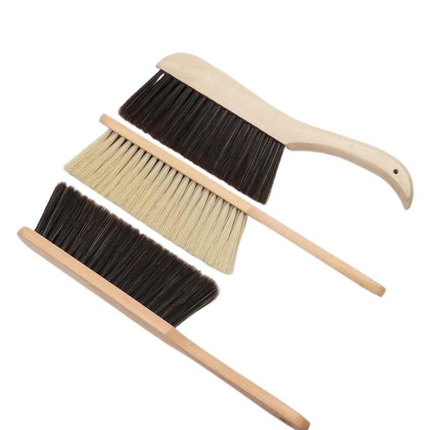 Fábrica al por mayor mango de madera alargado cepillo de cama Pelo Largo limpieza del hogar cepillo de polvo cama sofá cepillo de limpieza del cabello suave