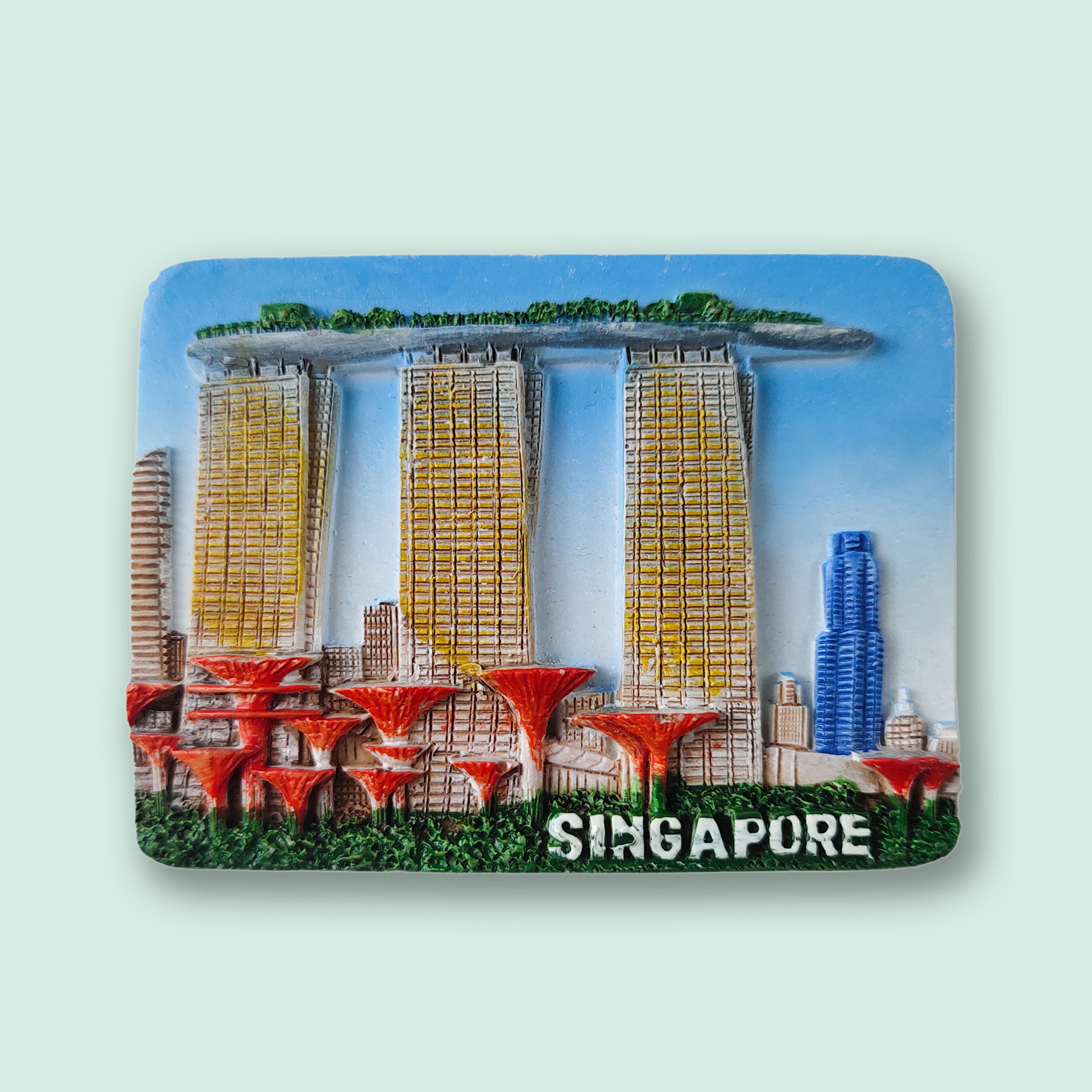 亚洲新加坡冰箱贴旅游纪念品树脂磁性厂家批发现货手工立体创意