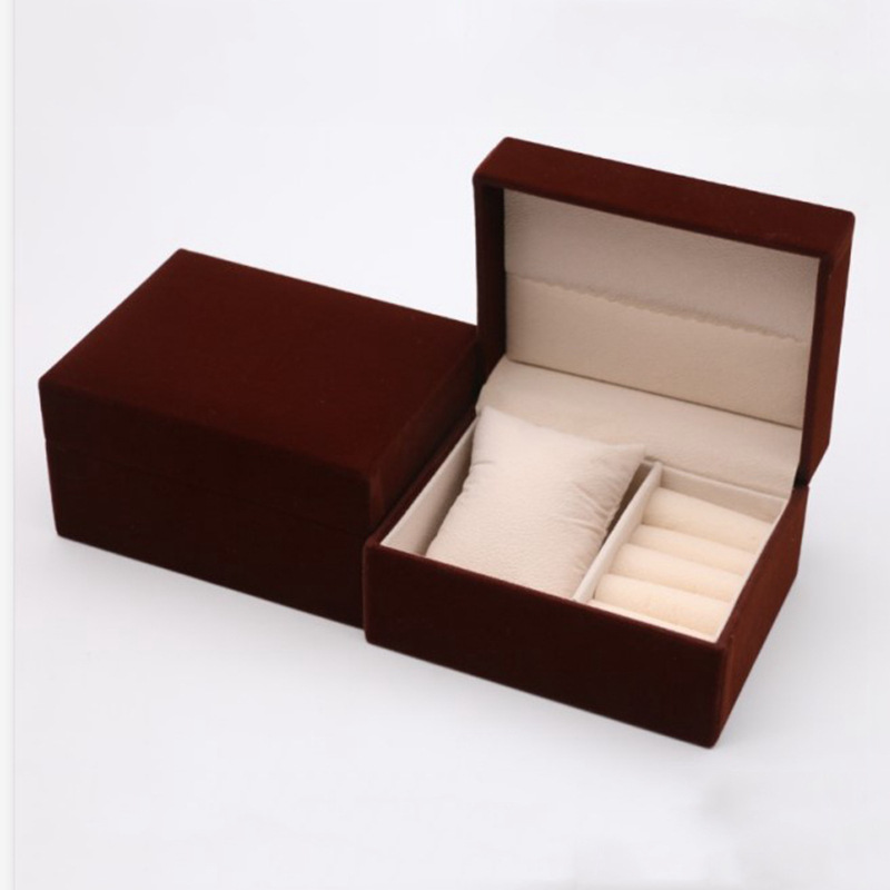 Watch Jewelry Box Plush Watch Jewelry Box Single Earring Ring Gift Packaging Storage Set Box