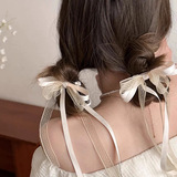Милая заколка для волос с бантиком, хвостик, аксессуар для волос