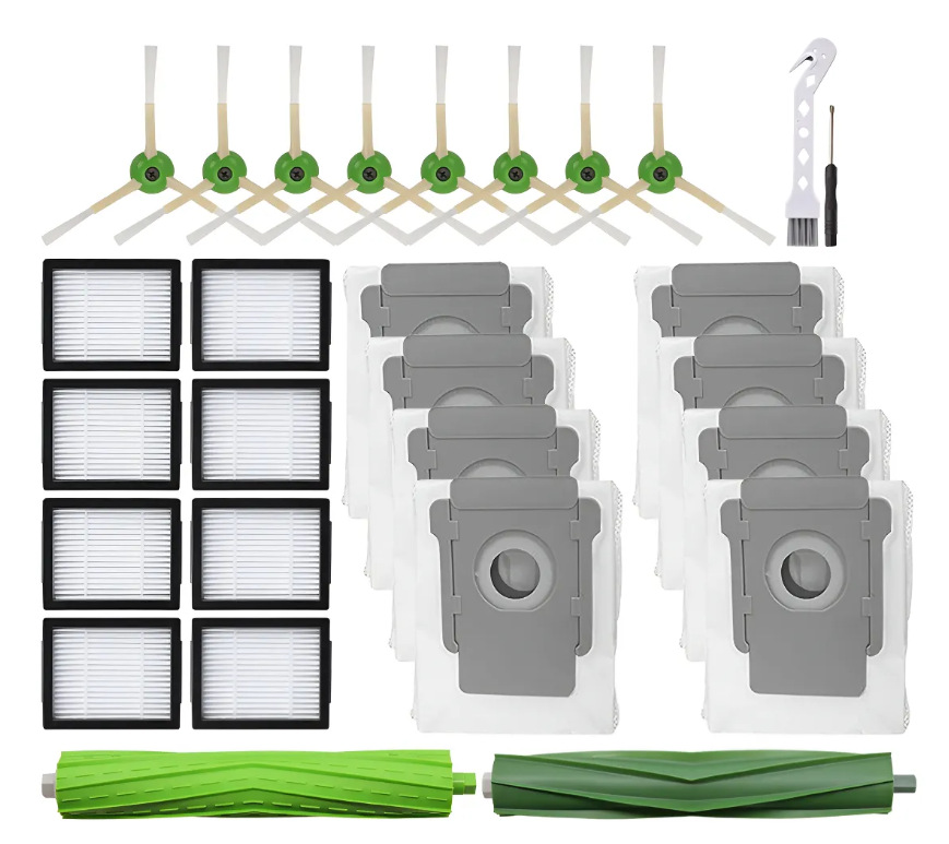 Aplicable a iRobot Roomba robot de barrido i7 + E5 E6 J7 máquina de barrido cepillo lateral cepillo bolsa de polvo